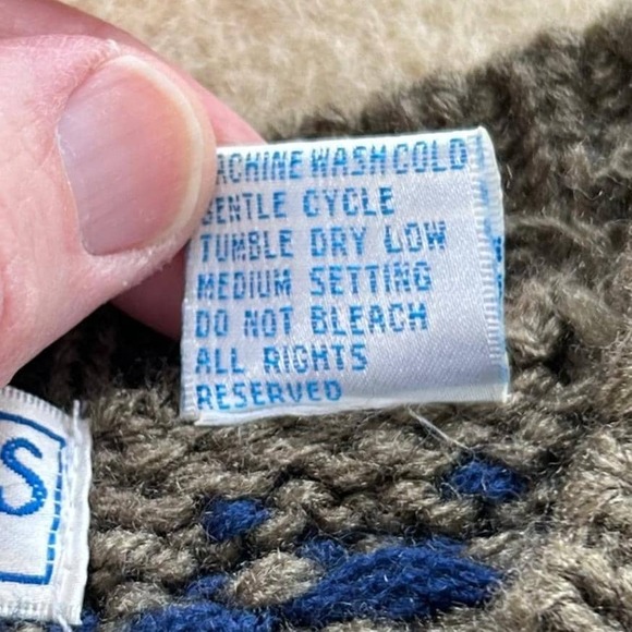 Northern Isles Fair Isle Knit Cardigan Sweater XL Olive Green Cottagecore Preppy - Picture 4 of 6